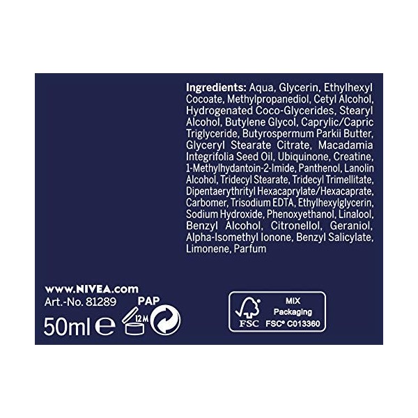 NIVEA Q10 Power Lot de 2 soins de nuit anti-rides et raffermissant pour une peau plus jeune 2 x 50 ml Crème de nuit régénér