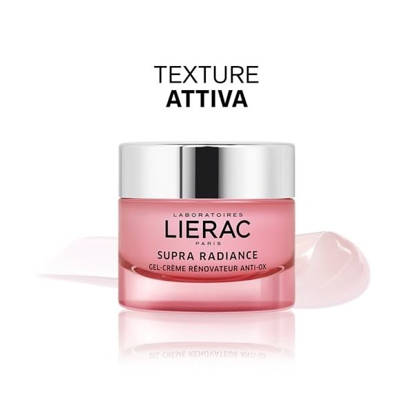 Lierac - Supra Radiance - Le Gel-Crème Rénovateur Anti-Ox 50ml - Soin Visage Jour - Lisse - Hydrate - Anti-Oxydant - Anti-âge