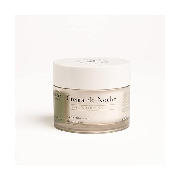 Brudy Cosmetics - Crème de nuit anti-âge avec DHA, huile de jojoba et dargan. Lisse les rides, les effets du stress et de l