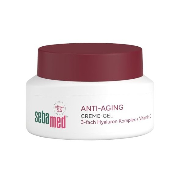 Sebamed Crème lissante anti-âge pour le visage et la crème anti-rides pour homme et femme avec vitamine C naturelle + complex