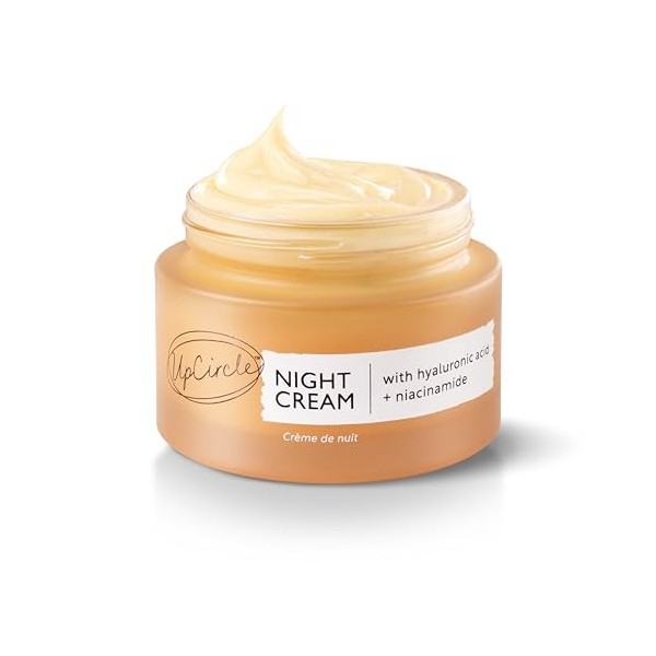 UpCircle Crème de Nuit à l’Acide Hyaluronique + Niacinamide 55ml - Nourrissante et non parfumée pour les peaux sensibles Prop