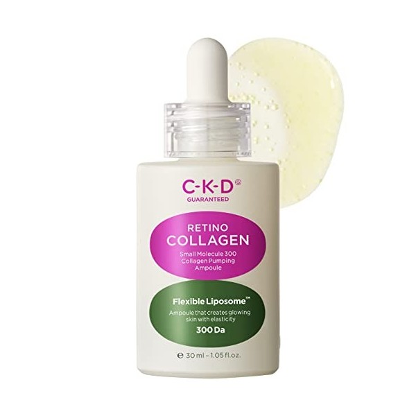 CKD RETINO, Ampoule de pompe à Collagène Rétinol aux petites molécules 300, Ampoule visage double fonction pour le soin des r