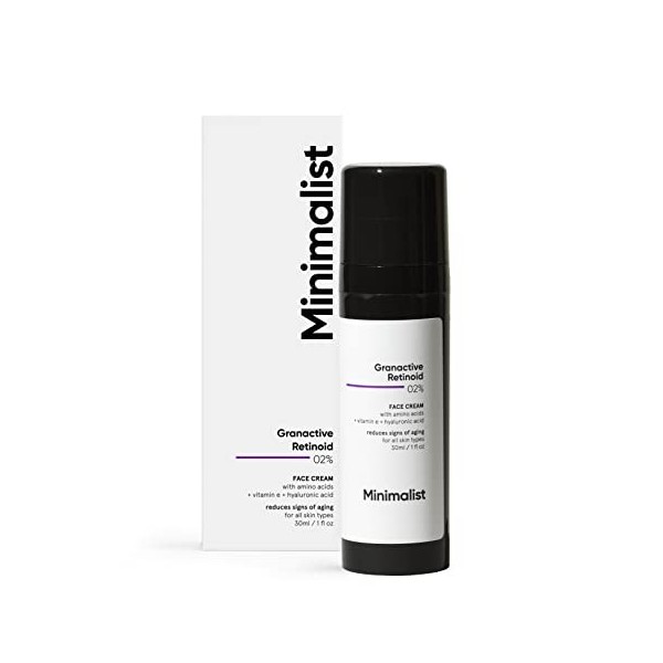 Minimalist Crème de nuit anti-âge avec 2 % de rétinoïde pour rides et ridules | Avec dérivé du rétinol pour les peaux sensibl