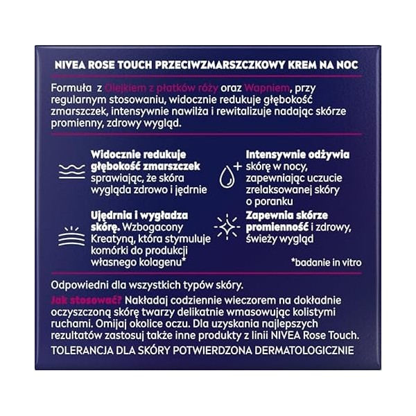 NIVEA Crème de nuit anti-rides Rose Touch 50 ml