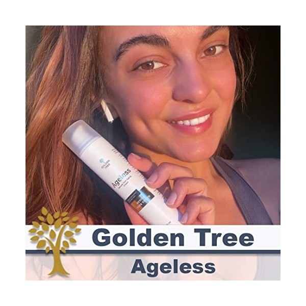 Golden Tree Ageless Crème anti-rides pour le visage - Crème de jour/nuit - Augmente les niveaux de collagène et délastine - 