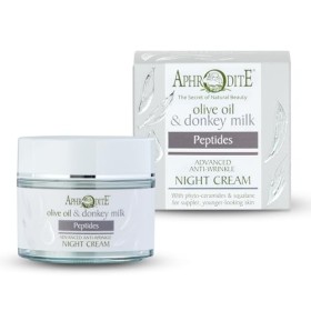 Crème de nuit anti-rides et anti-pollution Aphrodite. Soin quotidien de nuit pour apaiser la peau et améliorer lélasticité d