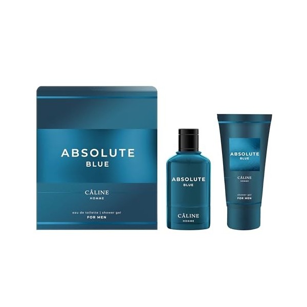 Caline Homme absolute blue Coffret cadeau Eau de toilette 60 ml + gel douche 100 ml