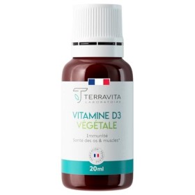 Vitamine D3 Végétale D3V® | 2000 UI | Flacon de 20 ml | 8 Mois de Cure | Haute Absorption | Santé des Os & Immunité | Enfants
