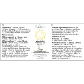 Vitamine D3 naturelle en gouttes supplément | vitamine D enfants - bébé – adultes – femme enceinte | 500 UI par goutte - Flac