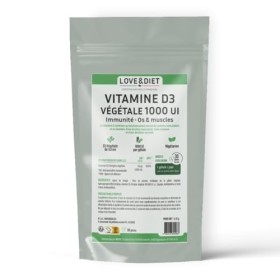 Vitamine D3 Végétale 1000 UI - Complément Alimentaire Immunité & Santé Osseuse - 30 Gélules Végétariennes - Made in France - 
