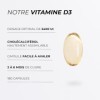 Vitamine D3 - CUURE - 180 Gélules - 2400 UI - Complément Alimentaire - Immunité, Os, Articulations - Vitamine D Forme Choléca