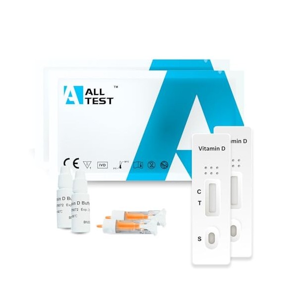 2 Test Vitamine D ALLTEST auto test vitamine d Test Vitamine D, kit Vitamine D, testeur Vitamine D, et test auto vitamine D T