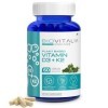 Biovitalia Vitamine D3 + K2 à base de plantes 60 gélules | Complément alimentaire | Soutient le système immunitaire | Favoris