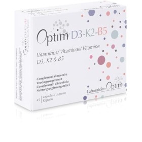 Vitamine D K2 MK7 gélules Vegan D3 K2 MK7 ménaquinone + vitamine B5 – 45 gélules Os, Muscles & Système Immunitaire- Haute d