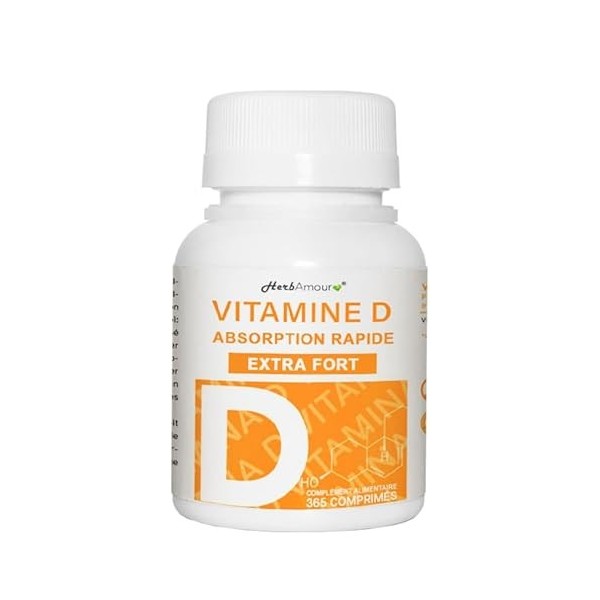 VITAMINE D 2.000 UI HAUTE CONCENTRATION À ABSORPTION RAPIDE I 365 Micro-Comprimés Stock Pour 12 Mois | Sans Gluten, Lactose