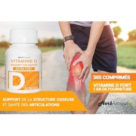 VITAMINE D 2.000 UI HAUTE CONCENTRATION À ABSORPTION RAPIDE I 365 Micro-Comprimés Stock Pour 12 Mois | Sans Gluten, Lactose