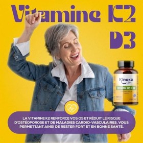 Kinoko Life Vitamine D3 K2 | 200 Capsules Liquides avec Oméga 9 et Huile Extravergine Dolive, Vitamine D3 2000 ui et Vitamin