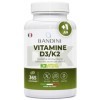 Bandini® Vitamine D3 K2 365 Comprimés 30 000 UI par mois, Vitamines D +1 an , Qualité Premium, 200 mcg K2VITAL®, 99,7+% All-