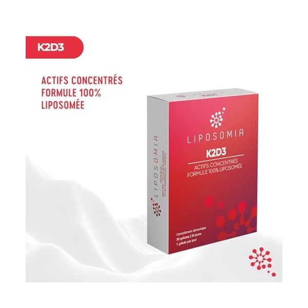 Prescription Nature - K2D3 - Complément Alimentaire Vitamines K2 et D3 - Ossature, Musculature, Système Immunitaire - Actif C