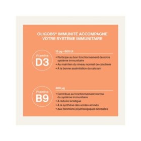 Oligobs Immunité - Fonctionnement immunitaire et fatigue - Complément alimentaire à base de vitamines D3 et vitamines B9 - La