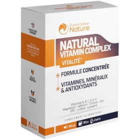 Prescription Nature - NATURAL VITAMIN COMPLEX - Complément Alimentaire - Vitamines Naturelles A, B, C, D, E + Magnésium Mar