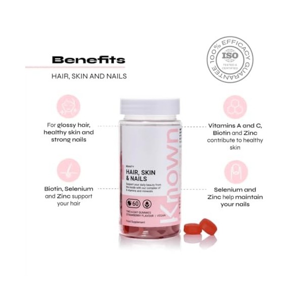 Vitamines gélatineuses par la nutrition connue | Boostez la santé de votre peau | Renforcez vos ongles et augmentez la croiss
