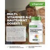 Multivitamines A-Z - 365 gélules hautement dosées avec 26 formes bioactives & matières premières de marque - Vitamines + Miné
