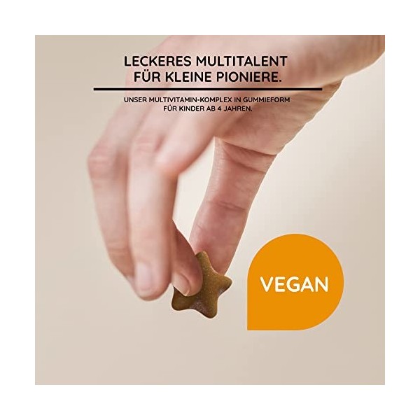 NATURE LOVE® Gommes Multivitaminées Kids – 120 gommes – sans sucre ajouté – vitamines A, B1, B3, B6, B8 biotine , B12, E et