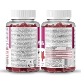 Weider Pack Melatonin 120 Gummies Goût Fraise + Masque Beauté pour les yeux, 1 mg mélatonine/gomme, Aide contre les troubles 