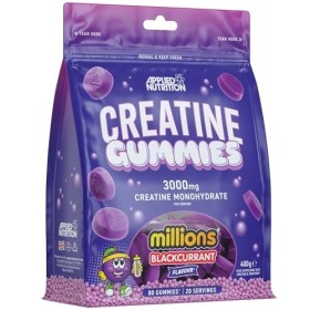 Applied Nutrition Gummies de Créatine Monohydrate – 3 000 mg par Portion - 80 Bonbons Végans à Croquer pour la Force, la Puis