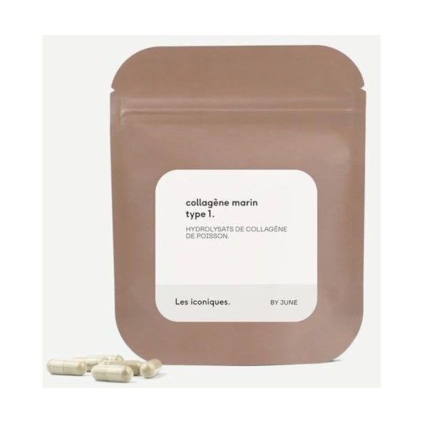 Collagène Marin, Peau Hydratée et Articulations Souples, 90 Gélules, 1000mg, Collagène 500 Daltons breveté et hydrolysé, Form