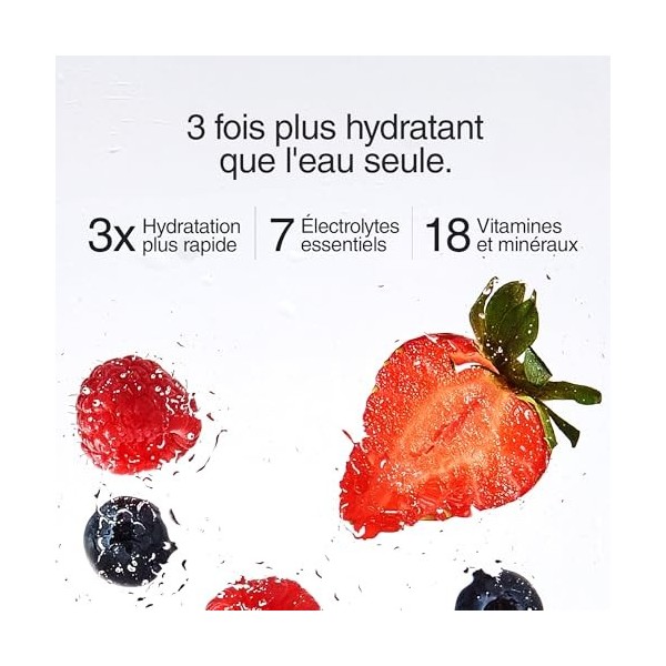 Electrolytes Phizz, Multivitamines & Comprimés dhydratation - 60 comprimés de réhydratation effervescents - 18 vitamines et 