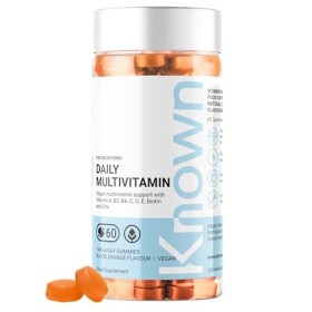 Gummies Quotidiennes Délicieuses Known – Multivitamines – Soutient lImmunité & lÉnergie – Saveur Orange Sanguine – 60 Gummi