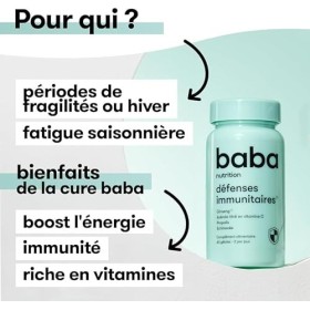 Baba Nutrition Immune Booster Complément Alimentaire Pour Renforcer Votre Système De Défense Naturel | Riche En Vitamines Et 