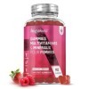 Gummies Multivitamines Femme, Avec 13 Vitamines et Minéraux et Omega 6, 9, 90 Gummies Multivitamines et Minéraux Vegan Goût F