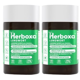 Herboxa multiples capsules pack avec Extrait Pulmonaire Tachetée en poudre 2 pièces - Content de larcade Folique, de la Vi