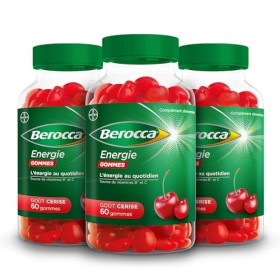 Berocca® Energie gommes - Multivitamines Complément alimentaire - Source de vitamines B* et vitamine C - Réduction de la fati