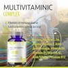 Multivitamines C E B1 B2 B6 B12 - Acide Pantothénique Folique - Calcium - Fer - Niacine - Énergie Santé Osseuse - Système imm
