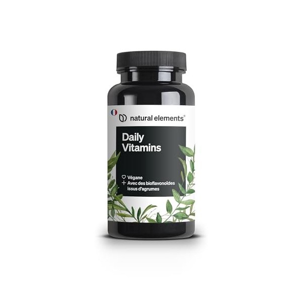 Daily Vitamins – 120 gélules multivitamines – vitamines de A à K – parfait pour sportifs – végane, hautement dosé, sans addit