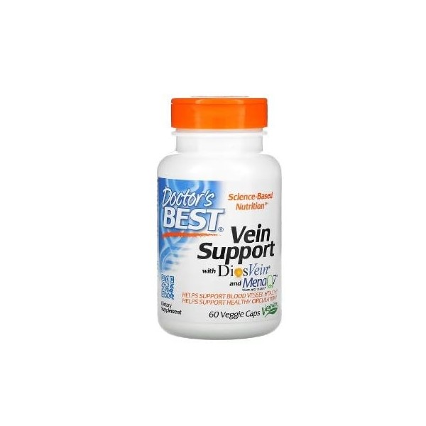 Doctors Best Soutien Veineux avec DiosVein et MenaQ7-60 Gélules Végétales - Santé Vasculaire et Circulatoire Optimal