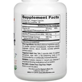 Doctors Best Soutien Veineux avec DiosVein et MenaQ7-60 Gélules Végétales - Santé Vasculaire et Circulatoire Optimal