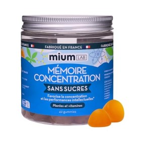 Mium Lab - Mémoire & Concentration, Anti-Stress, Capacités intellectuelles - Adultes & Adolescents - Plantes et Vitamines Hau
