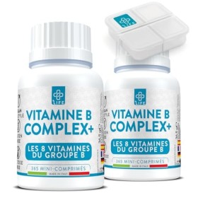 Vitamine B Complex 730 Comprimés Piulife® 1 Par Jour, 100% VRN, Vitamine B6 B1 B2 B3 Niacine, B5, B7 Biotine, B9 Acide Foliqu