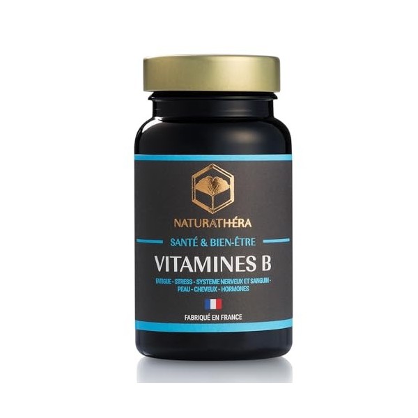 Naturathéra VITAMINES B B1, B2, B3, B5, B6, B8, B9, B12 Complément Alimentaire Fatigue, Immunité, Bien-Être, Stress Oxydati
