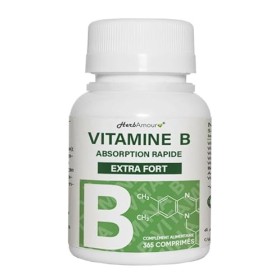 VITAMINE B EXTRA FORTE | 365 Comprimés Stock Pour 12 Mois | Complexe de Vitamine B Avec Vitamine B1, B2, B3, B5, B6, B12, A