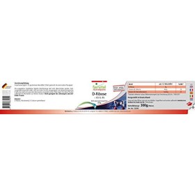Fairvital | D-Ribose en poudre - combiné avec des vitamines B3 et B5 - VÉGAN - 300g