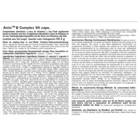 AMIX B-Complex - Complexe de vitamines des groupes B, C et E, Zinc et Biotine pour Renforcer le Système Immunitaire, Réduire 