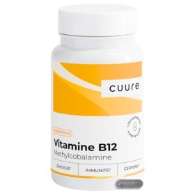 Vitamine B12 Vegan 1000 µg - CUURE - 120 Jours - Forme Méthilcobalamine Hautement Assimilable - Immunité, Anti-Fatigue & Syst