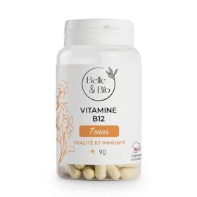 IMMUNITE & VITALITE - Vitamine B12-90 Gélules - Cure de 3 mois - Complément Alimentaire BELLE&BIO - Fabriqué en France