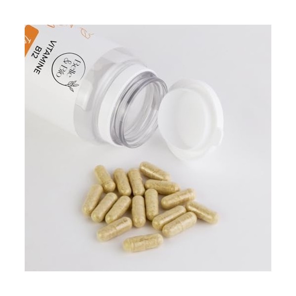 IMMUNITE & VITALITE - Vitamine B12-90 Gélules - Cure de 3 mois - Complément Alimentaire BELLE&BIO - Fabriqué en France